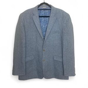 Joseph Abboud 100% Linen Blue Sport Coat Blazer 46L